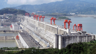 Presa las Tres Gargantas, situada en el centro de China. 