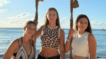 Imagen de Así son las vacaciones de Indiana, la hija de Nicole Neumann, junto a Fabián Cubero y Mica Viciconte