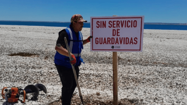 Punta Villarino, en el Caribe de la Patagonia, no cuenta con servicio de guardavidas. Foto: gentileza.