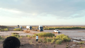 Se liberó el tránsito en Ruta 5 tras la lluvia en Rincón de los Sauces: piden circular con precaución