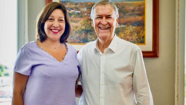 Arabela Carreras y Juan Schiaretti. Gentileza