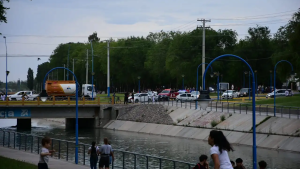 Dos policías se arrojaron al canal grande de Roca para rescatar a una mujer