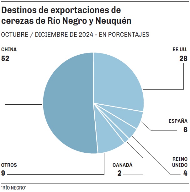 exportación de cerezas de río negro y neuquén