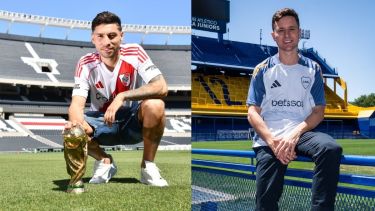 Gonzalo Montiel y Ander Herrera, dos refuerzos que llegaron de Europa.