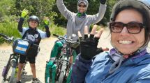 Imagen de León, el niño aventurero que pedaleó 800 km por la Patagonia con su familia hacia Chile