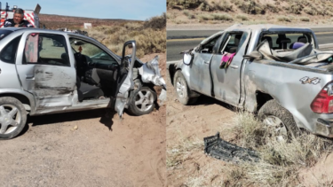 Choque en la Ruta 237, cerca de El Chocón: vuelco y siete turistas heridos en una pronunciada curva