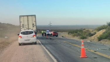 El choque se registró este lunes en la Ruta 151. Foto: Senn Radio 99.9