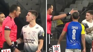 El polémico gesto de Wilmar Roldán con el argentino Rodrigo Garro tras la clasificación de Corinthians
