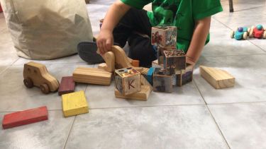 Solidaridad en El Bolsón: crearon un espacio para infancias. Foto: Gentileza