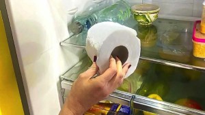 ¿Cómo eliminar el mal olor en la heladera con papel higiénico?