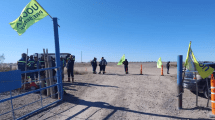 Imagen de Corte de Uocra en el oleoducto de Vaca Muerta Sur en Río Negro: «El lunes tenemos reunión con Techint y Sacde»