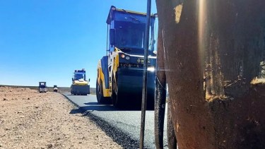 Cortes intermitentes por trabajos de repavimentación en la Ruta 5. Foto: gentileza.