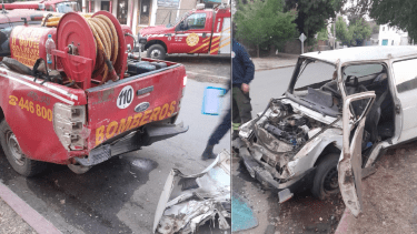 Una de las camionetas quedó fuera de servicio. Foto: gentileza
