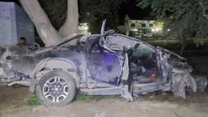 Impactante: lo chocaron en la Ruta 22, perdió el control y terminó atravesando el guardarrail en Regina