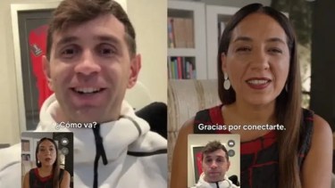 Dibu Martínez y un entretenido encuentro con la psicóloga de “Envidiosa”, serie que protagoniza Griselda Siciliani 