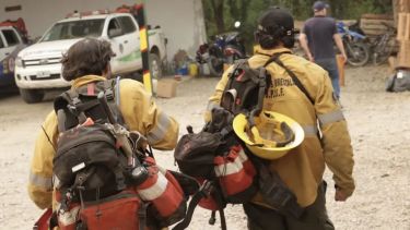 Llega la lluvia en el Bolsón, un alivio para las tareas de combate contra el incendio. Foto: Gentileza Gobierno de Río Negro. 
