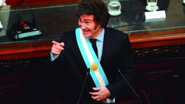 Javier Milei en la apertura de sesiones. Foto: AFP. 