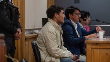 Julio César Gutiérrez fue condenado este martes a prisión perpetua como autor del femicidio de Carolina Calfular por un tribunal de juicio de Bariloche. (Foto: Marcelo Martinez / Patagonia)