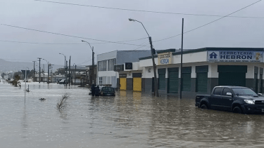 Hubo calles que se tornaron intransitables por el temporal. Foto: gentileza,