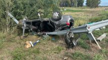 Imagen de Una familia de Viedma herida por un grave vuelco en la Ruta 3: fueron trasladados a Bahía Blanca