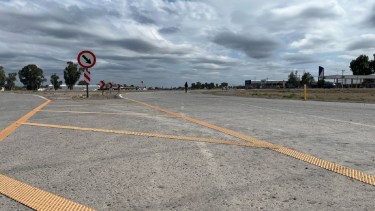 Rotonda de Ruta 22 en Choele Choel. Gentileza