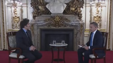 Javier Milei y Luis Majul.
