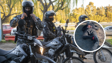El bolso con herramientas robado fue recuperado por la policía tras la detención del sospechoso en Viedma.