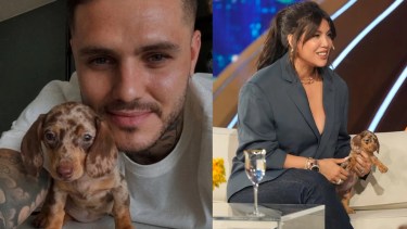 Wanda Nara y Mauro Icardi con sus mascotas.