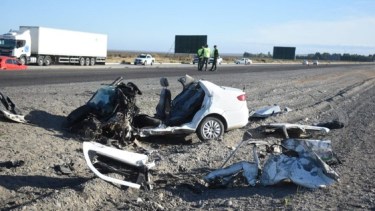 Grave accidente en Ruta 3. Foto: gentileza El Chubut. 