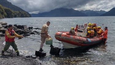 El incendio en Parque Lanín se mantiene activo.  Foto: gentileza