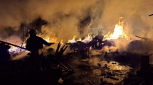 Imagen de Apagaron el incendio que afectó un aserradero de Villa Regina: hubo pérdidas totales