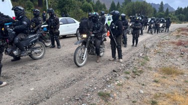 El despliegue policial en Cuesta del Ternero se dio esta mañana pero no había personas en la lof mapuche. Gentileza